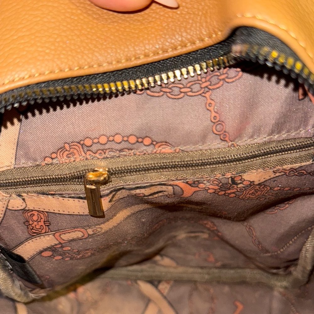 Tan Leather Mini Backpack - Picture 4 of 5